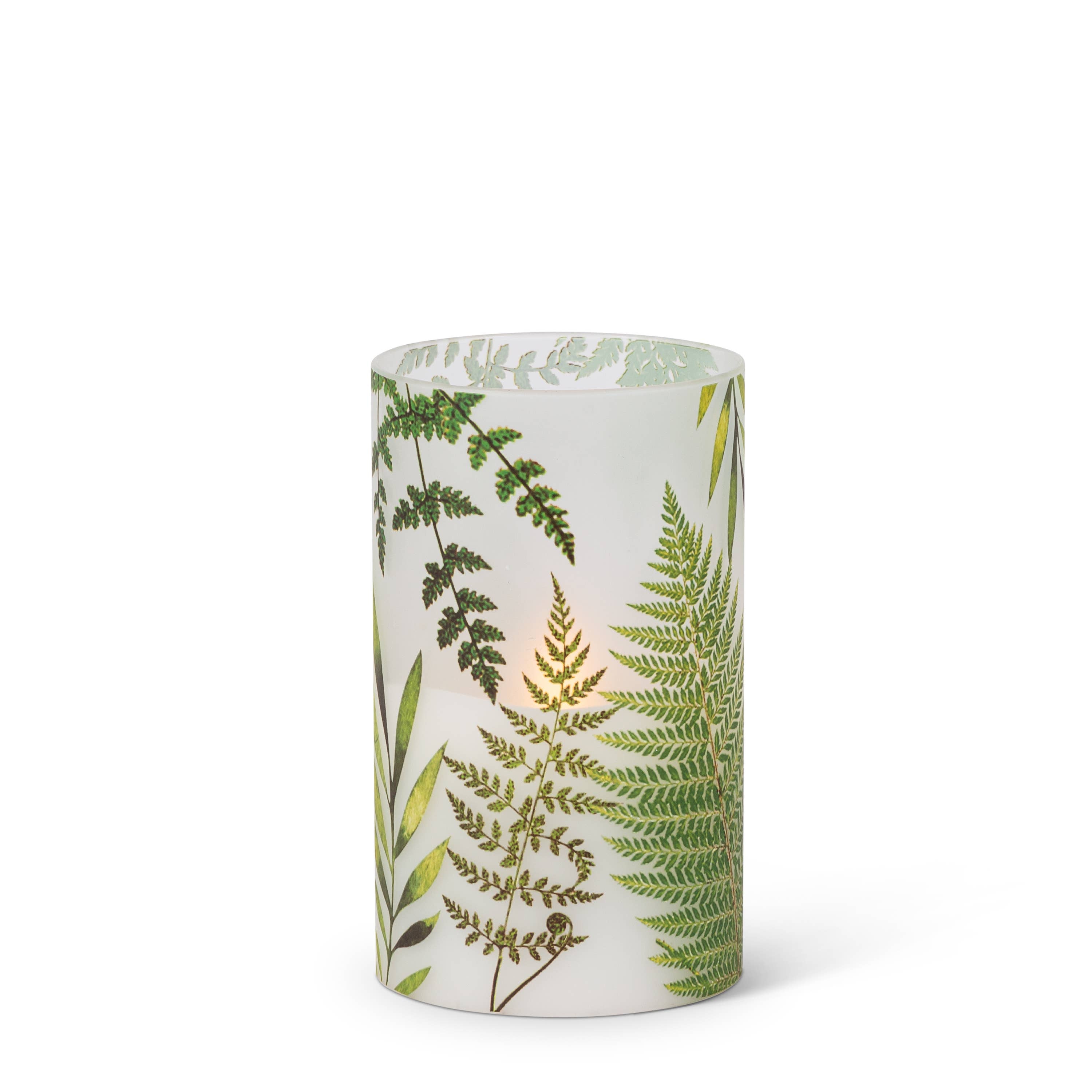 The Gerson Company 6"H B/O Frosted Illumaflame Fern