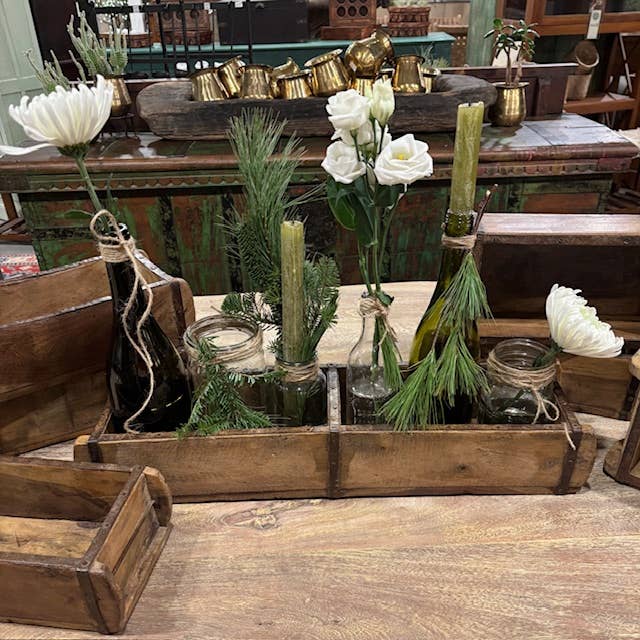 Reclaimed Teak Brick Mold Planter