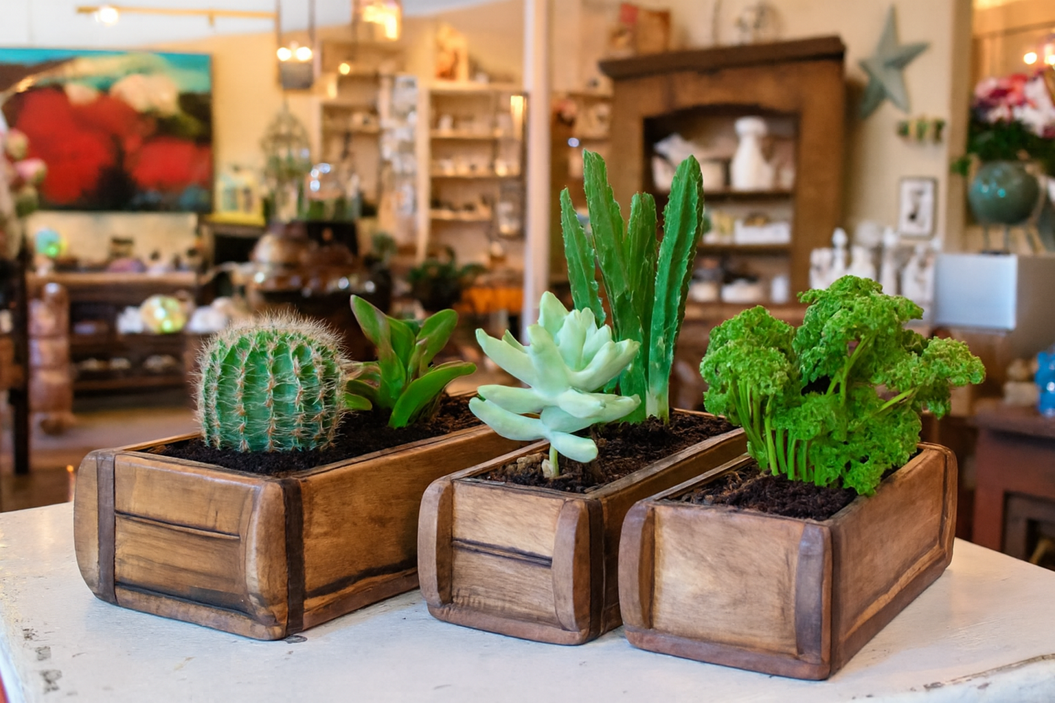 Reclaimed Teak Brick Mold Planter