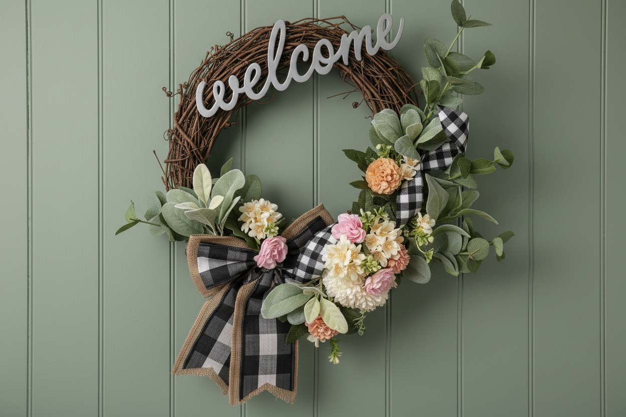 Welcome spring wreath