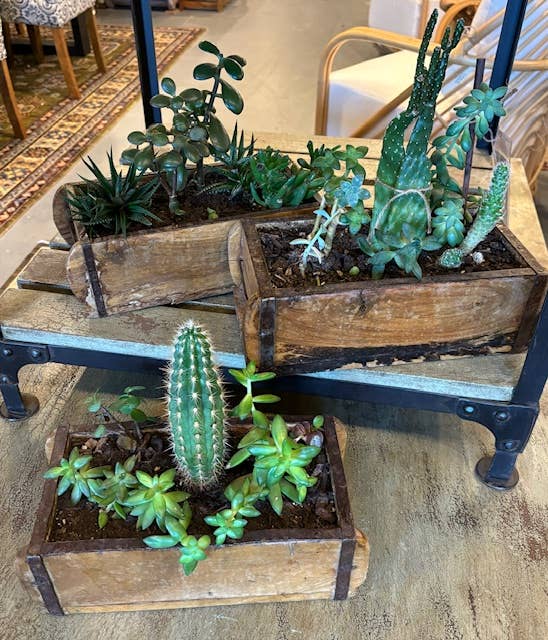 Reclaimed Teak Brick Mold Planter