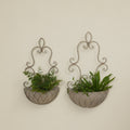 Promo S/2 Metal Wall Hanging Plant Baskets, Lg is 23.2"H (UP